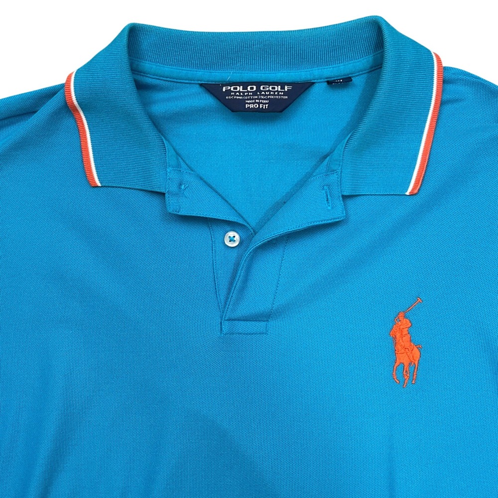 Polo Shirt Men XL Blue Big Pony‎ Fairmount CC Golf Club Logo Pro Fit Pima Cotton